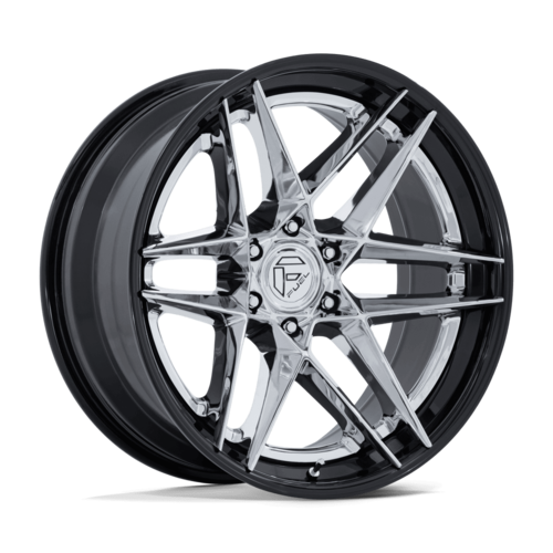 Fuel 1PC FC408 Flight Chrome with Gloss Black Lip 22x10 6x135 -18 Offset Wheel