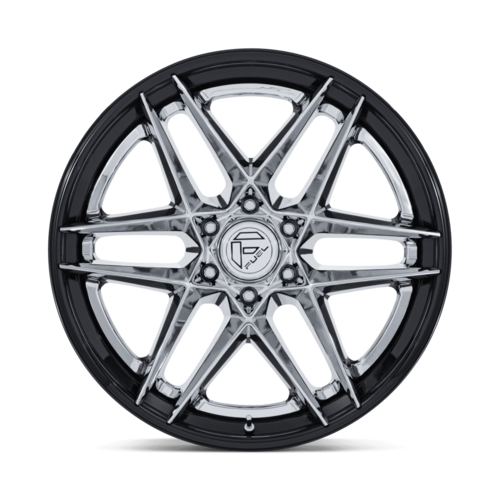 Fuel 1PC FC408 Flight Chrome with Gloss Black Lip 22x10 6x135 -18 Offset Wheel