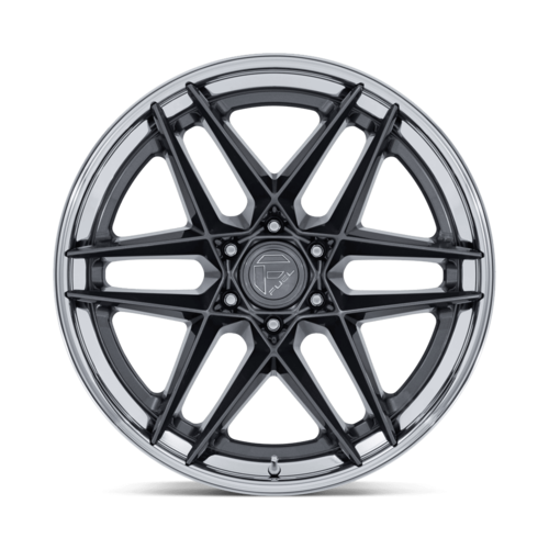 Fuel 1PC FC408 Flight 22x9.5 Inch Gloss Gunmetal with Chrome Lip Wheel