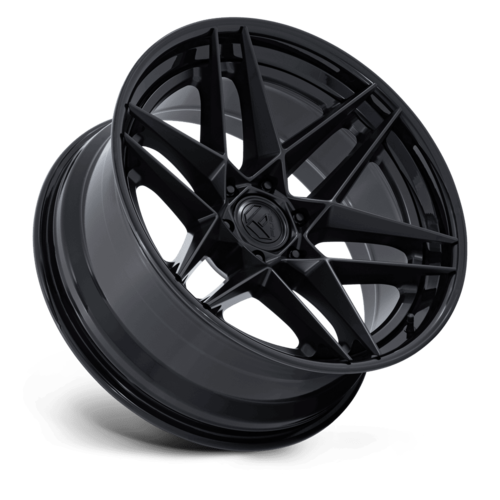 Fuel 1PC FC408 Flight 22x9.5 Matte Black with Gloss Black Lip Wheel