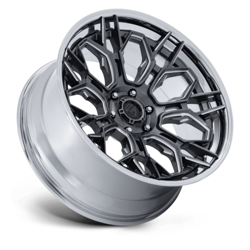 Fuel 1PC FC409 HIVE 22x10 Gloss Gunmetal with Chrome Lip Wheel - 6x139.7 Bolt Pattern, -18 Offset, 106.10 Center Bore
