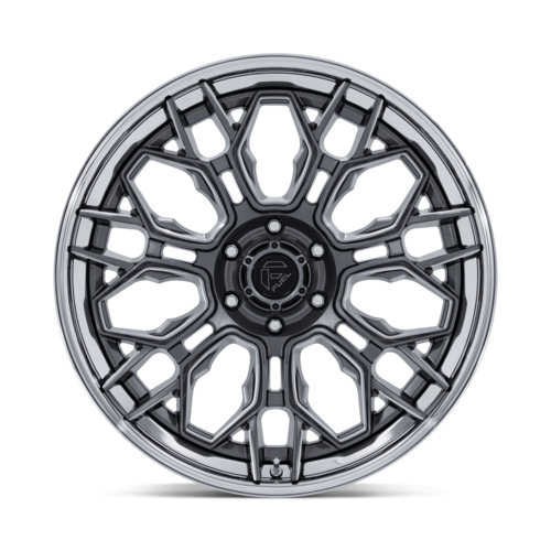 Fuel 1PC FC409 HIVE 22x10 Gloss Gunmetal with Chrome Lip Wheel - 6x139.7 Bolt Pattern, -18 Offset, 106.10 Center Bore