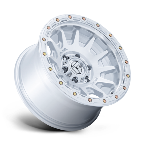 Fuel 1PC Fortress 17x9 Inch Gloss Silver Machined Face Wheel - 5x127 Bolt Pattern, -12 Offset