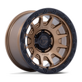 Fuel 1PC Fortress 17x8.5 Matte Bronze with Gloss Black Lip Wheel - 6x139.7 Bolt Pattern, +25 Offset, 106.10mm Center Bore