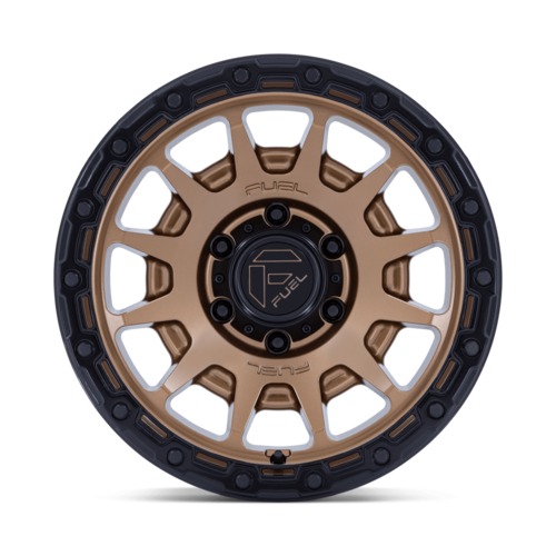 Fuel 1PC Fortress 18x9 Matte Bronze with Gloss Black Lip Wheel (Part FC884 ZB)