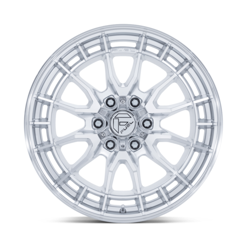 Fuel 1PC FC888 Revolt 17x9 Hyper Silver Machined Face Wheel with 6x139.7 Bolt Pattern and -12 Offset