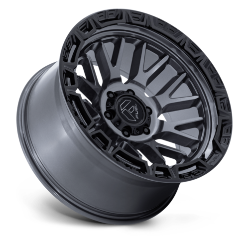 Fuel 1PC FC890 RAIL 20x10 Gloss Gunmetal with Black Lip - 5x127 Bolt Pattern, -18 Offset