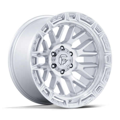 Fuel 1PC FC890 RAIL 20x10 Inch Gloss Silver Wheel with Machined Face and -18 Offset