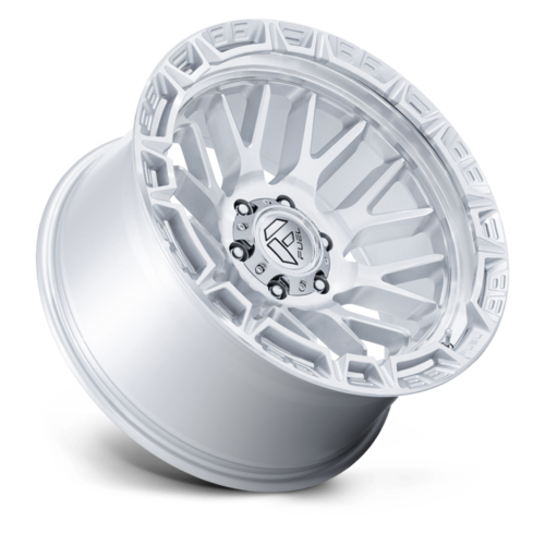 Fuel 1PC FC890 RAIL 20x10 Inch Gloss Silver Wheel with Machined Face and -18 Offset