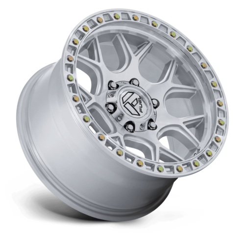 Fuel 1PC FC908 PUMA 17x9-inch Gloss Silver Machined Face Wheel with 6x139.7 Bolt Pattern and +1 Offset