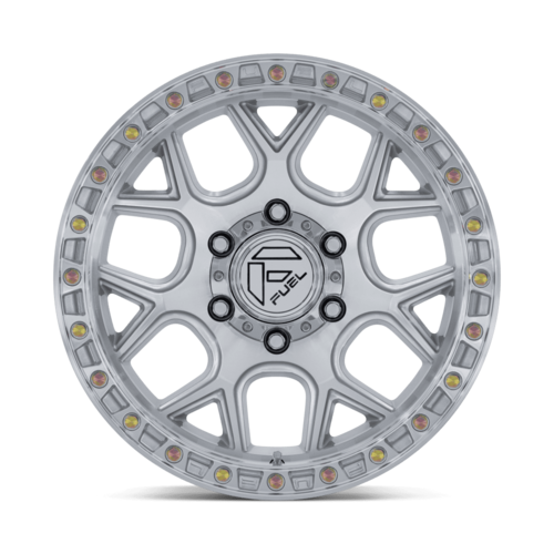 Fuel 1PC FC908 PUMA 17x9 Inch Gloss Silver Machined Face Wheel with 6x139.7 Bolt Pattern and -12mm Offset