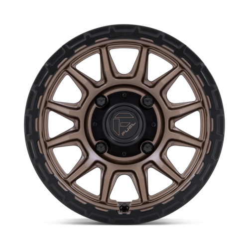 Fuel UTV FV866 Piston 15x7 Matte Bronze with Matte Black Lip, 5x114.3 Bolt Pattern, +38 Offset