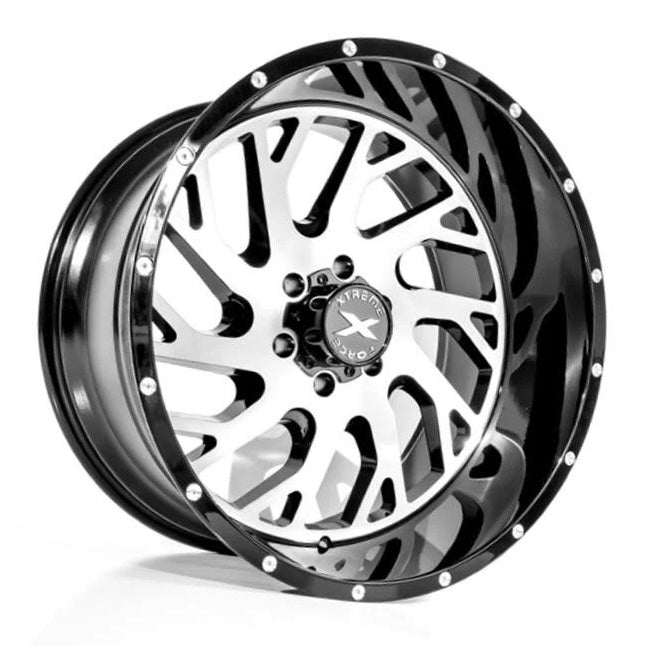 20X10 XTREME FORCE XF-8 WHEELS 6X5.5(139.7) -19 OFFSET - GLOSS BLACK & MACHINED FACE