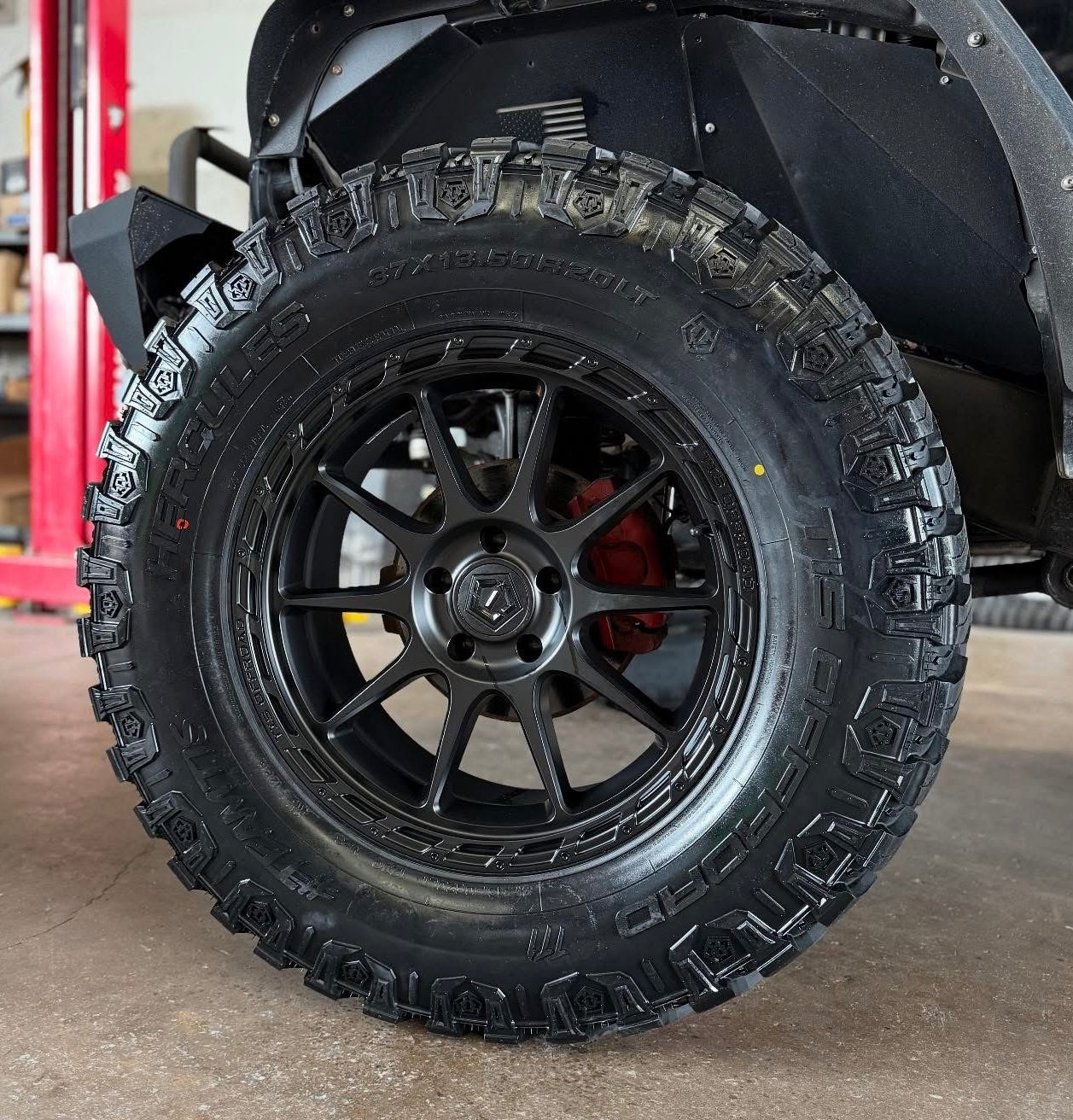 17X9 TIS 563B OFF-ROAD WHEELS - 6X135 WITH -12 OFFSET - SATIN BLACK