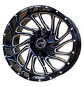 22X12 LEGION OFF-ROAD L2 WHEELS, -44 Offset, 8X170, GLOSS BLACK & MILLED