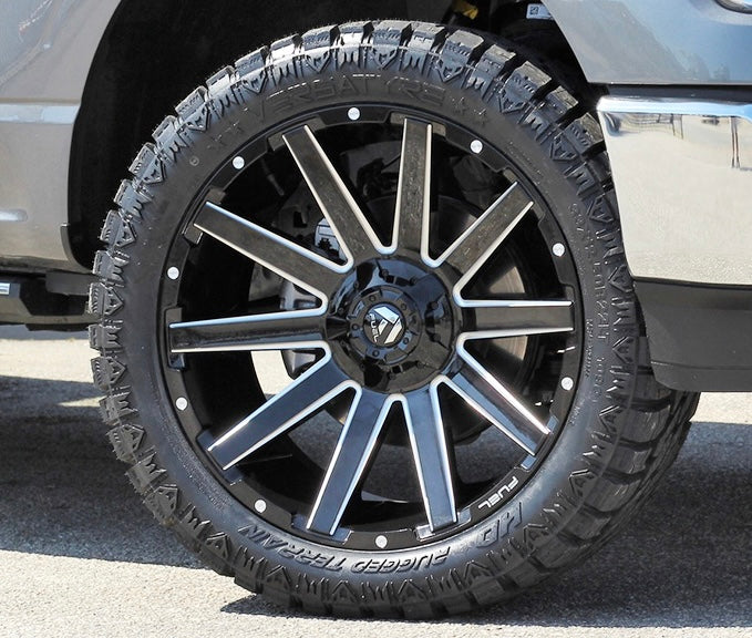 FUEL CONTRA D615 WHEELS 5X5.5(139.7) & 5X150 - GLOSS BLACK & MILED