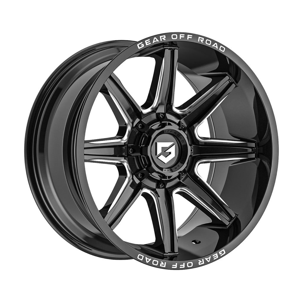 Gear Off Road 765BM 20x9 Cast Aluminum Wheel with 6x135 and 6x5.50 Bolt Pattern, +18 Offset