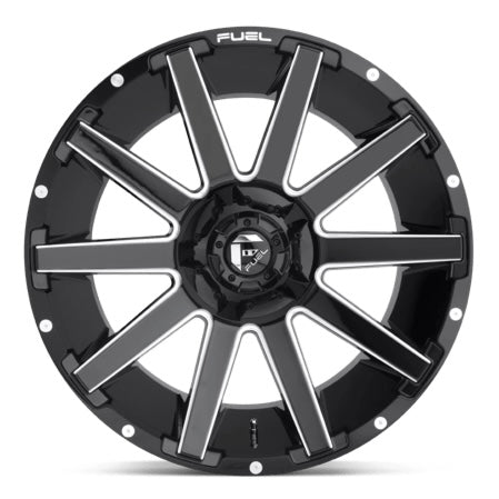 FUEL CONTRA D615 WHEELS 5X5.5(139.7) & 5X150 - GLOSS BLACK & MILED