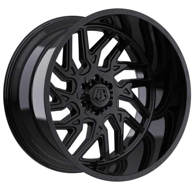 24X12 TIS 544B OFF-ROAD WHEELS WITH 8X6.5(165.1) AND -51 OFFSET - GLOSS BLACK
