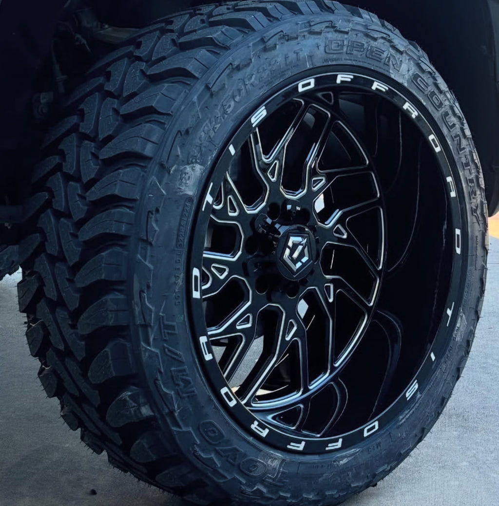 TIS OFF-ROAD 544BM WHEELS 8X170 - GLOSS BLACK & MILLED