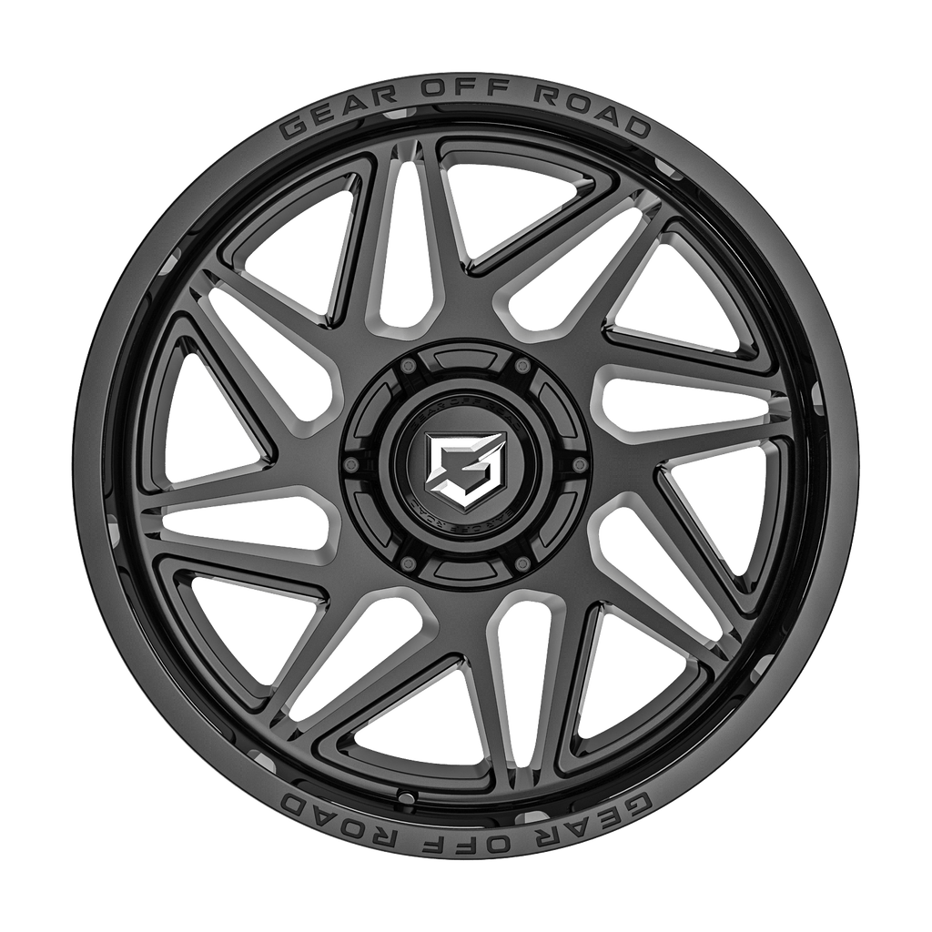Gear Off Road 761B 20x10 Cast Aluminum Wheel with 6x135 and 6x5.50 Bolt Patterns, -19 Offset