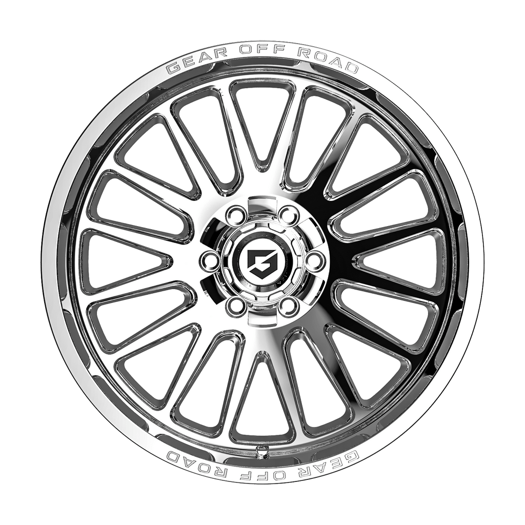 Gear Off Road 764C 20x9 Cast Aluminum Wheel with 6x135 and 6x5.50 Bolt Pattern, +18 Offset