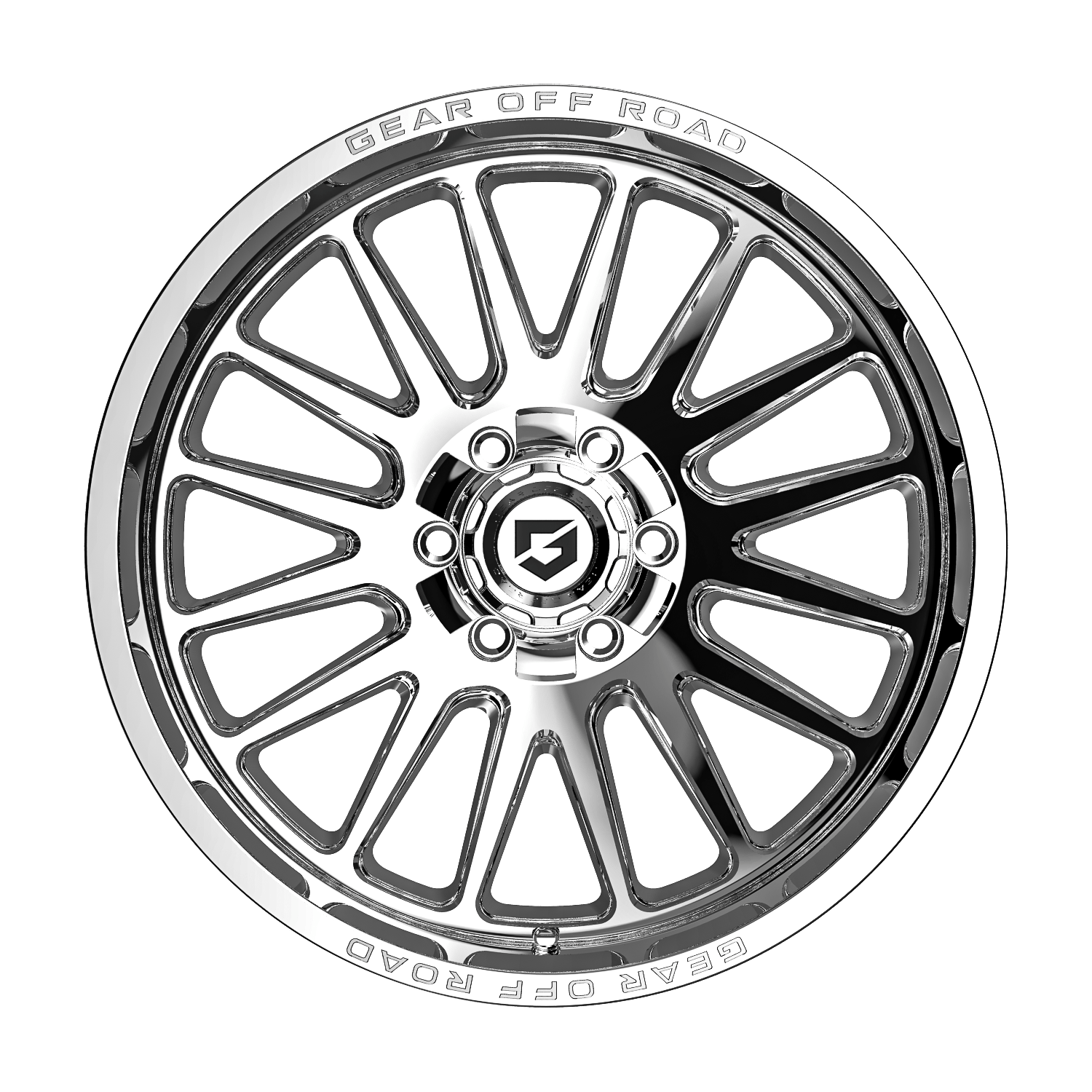 Gear Off Road 764C 20x9 Cast Aluminum Wheel with 6x135 and 6x5.50 Bolt Pattern, +18 Offset