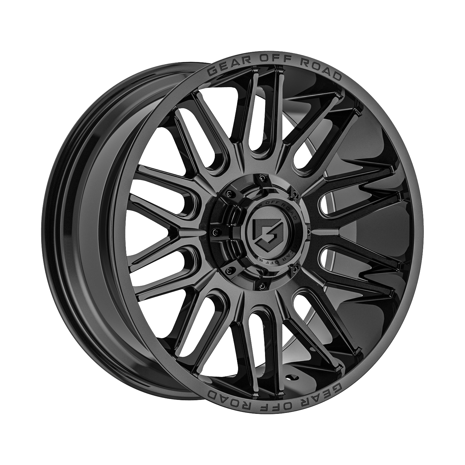 Gear Off Road 766B 20x10 Cast Aluminum Wheel with 8x6.50 Bolt Pattern and -12 Offset