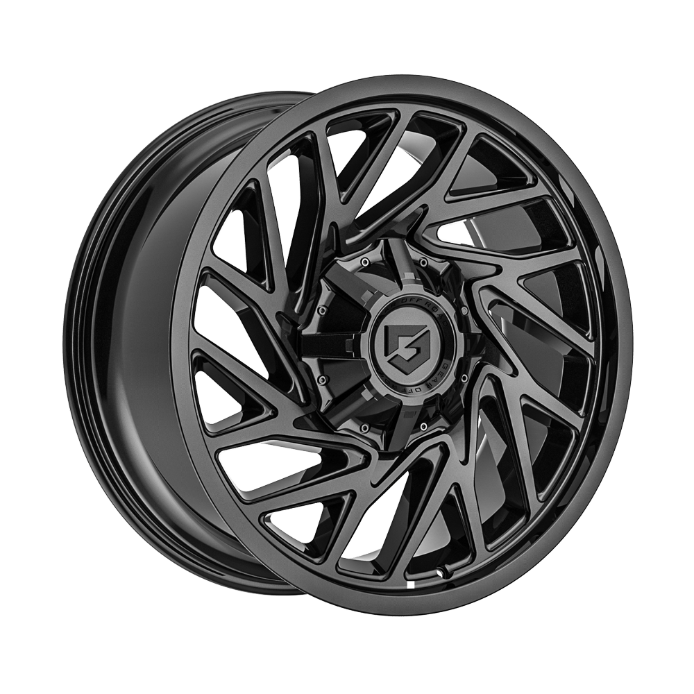 Gear Off Road 769B 18x9 Cast Aluminum Wheel with 5x5.50 and 5x150 Bolt Patterns, +18mm Offset