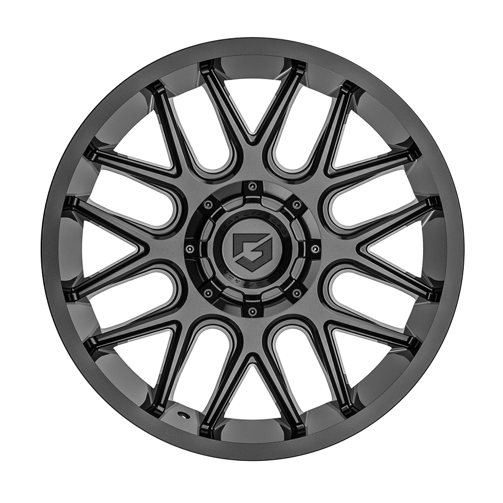 Gear Off Road 771B 20x9 Cast Aluminum Wheel with 5x5.50 and 5x150 Bolt Patterns, +18 Offset