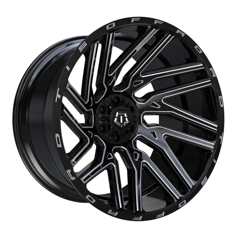 20X10 TIS OFF-ROAD 554BM 8X6.5(165.1) - GLOSS BLACK & MILLED