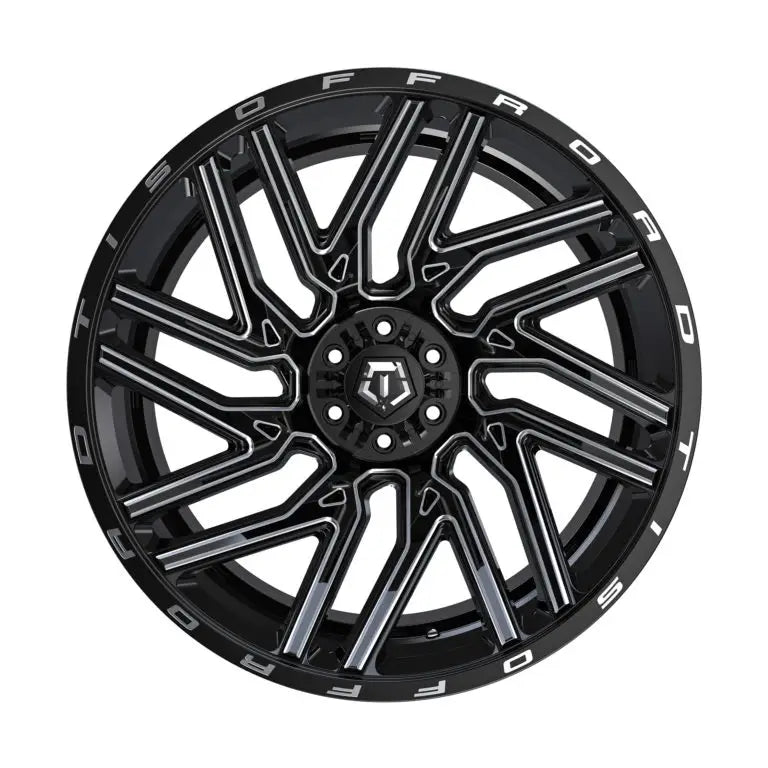 20X10 TIS OFF-ROAD 554BM 8X6.5(165.1) - GLOSS BLACK & MILLED