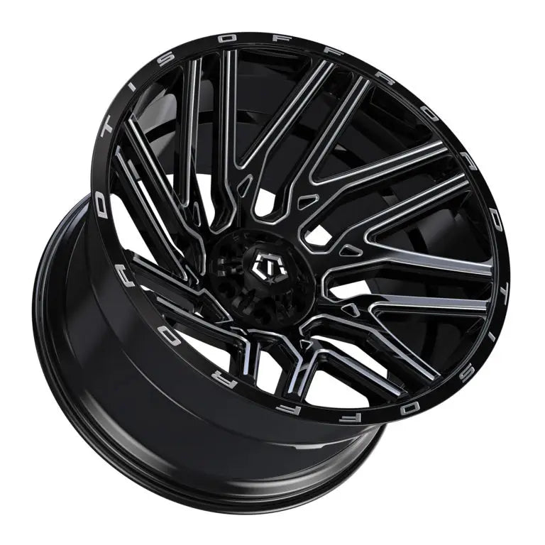 20X10 TIS OFF-ROAD 554BM 8X6.5(165.1) - GLOSS BLACK & MILLED