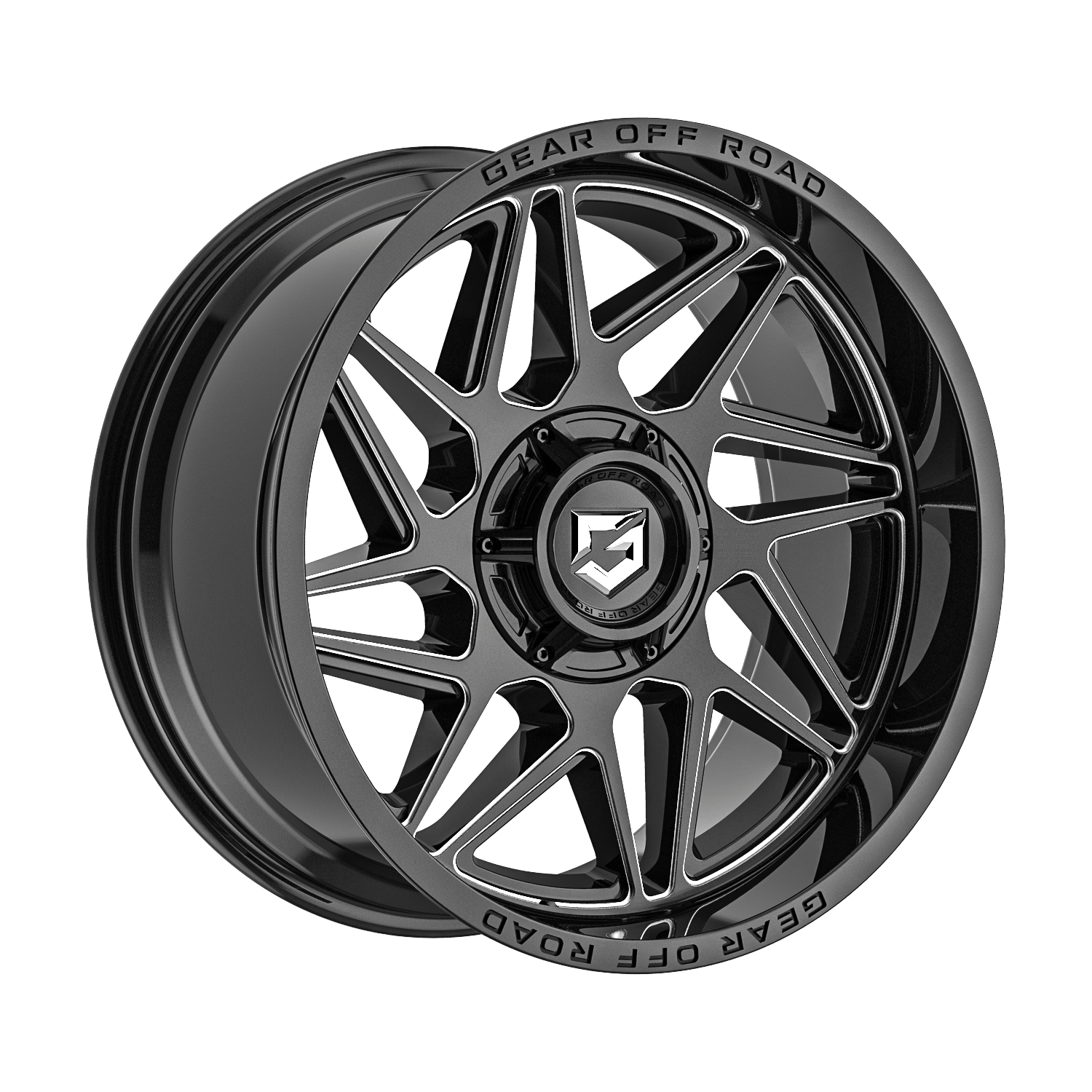 Gear Off Road 761BM-2126844 20x12 Aluminum Wheel with 6x135 and 6x5.50 Bolt Patterns, -44 Offset
