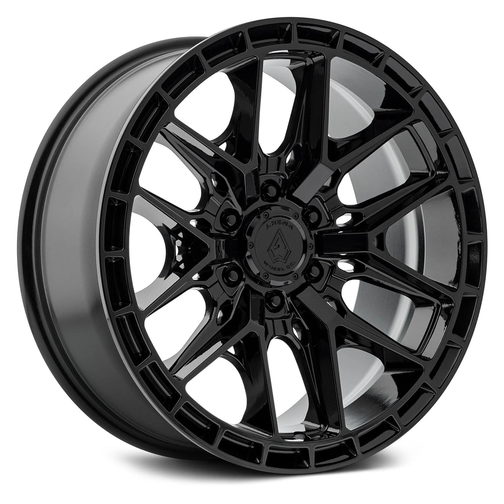 20X9 ARENA A114 BATTLE WHEELS 6X135 +01 OFFSET - GLOSSY BLACK