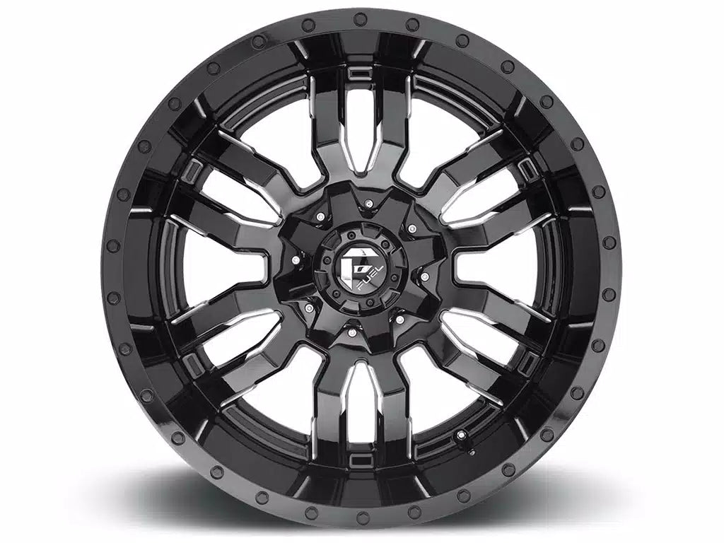 FUEL SLEDGE D595 WHEELS 5X5.5(139.7) & 5X150 - GLOSS BLACK & MILLED