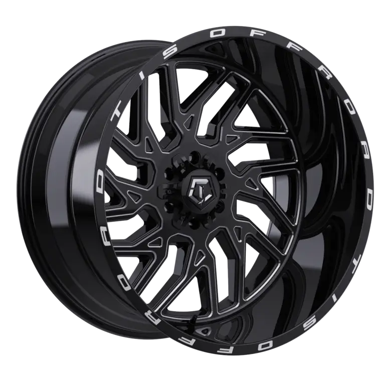 TIS 544BM WHEELS 8X180 G-BLK & MILLED