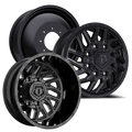 TIS 544B DUALLY WHEELS 8X200 - GLOSS BLACK - SET OF 6