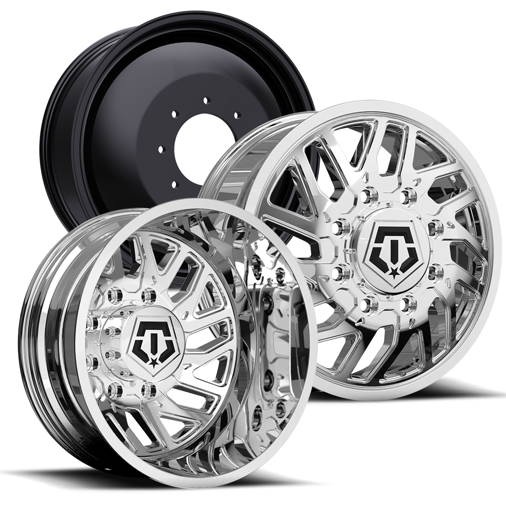TIS 544C DUALLY WHEELS 8X210 - CHROME - SET OF 6