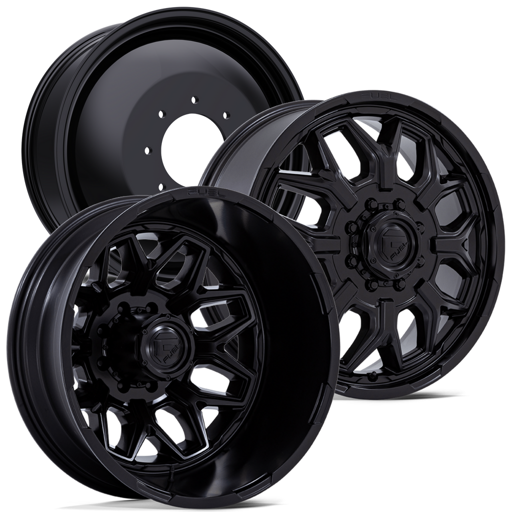 FUEL FLUX D871 DUALLY WHEELS 8X200 - BLACKOUT - SET OF 6