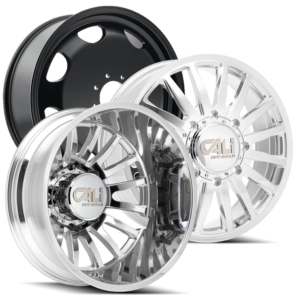 CALI OFF-ROAD SUMMIT 9110 DUALLY WHEELS 8X200 - POLISHED - SET OF 6