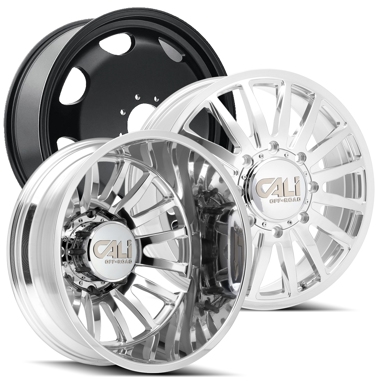 CALI OFF-ROAD SUMMIT 9110 DUALLY WHEELS 8X200 - POLISHED - SET OF 6