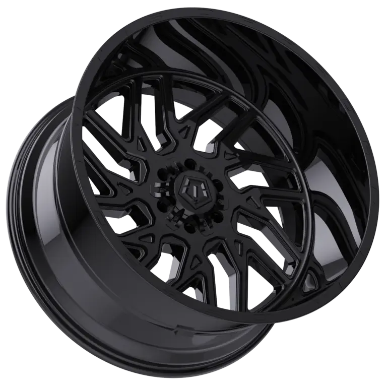 26X12 TIS 544B OFF-ROAD WHEELS WITH 8X180 AND -44 OFFSET - GLOSS BLACK