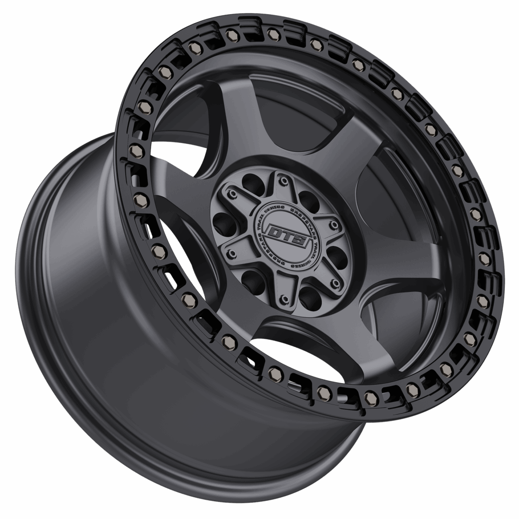 DROPSTAR TRAIL SERIES 604AB WHEELS 5X5.0(127) & 5X5.5(139.7) - ANTHRACITE & BLACK LIP