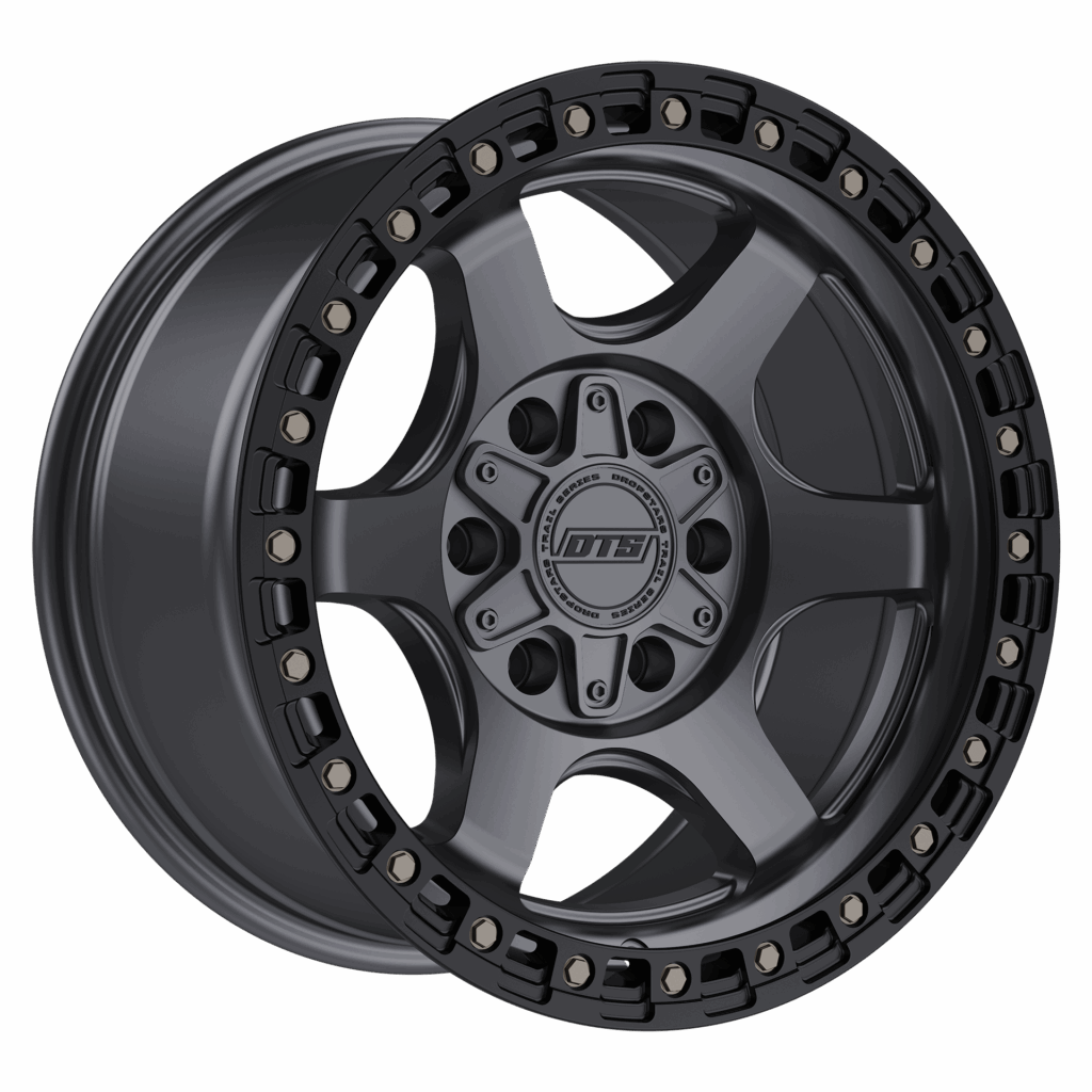DROPSTAR TRAIL SERIES 604AB WHEELS 5X5.0(127) & 5X5.5(139.7) - ANTHRACITE & BLACK LIP