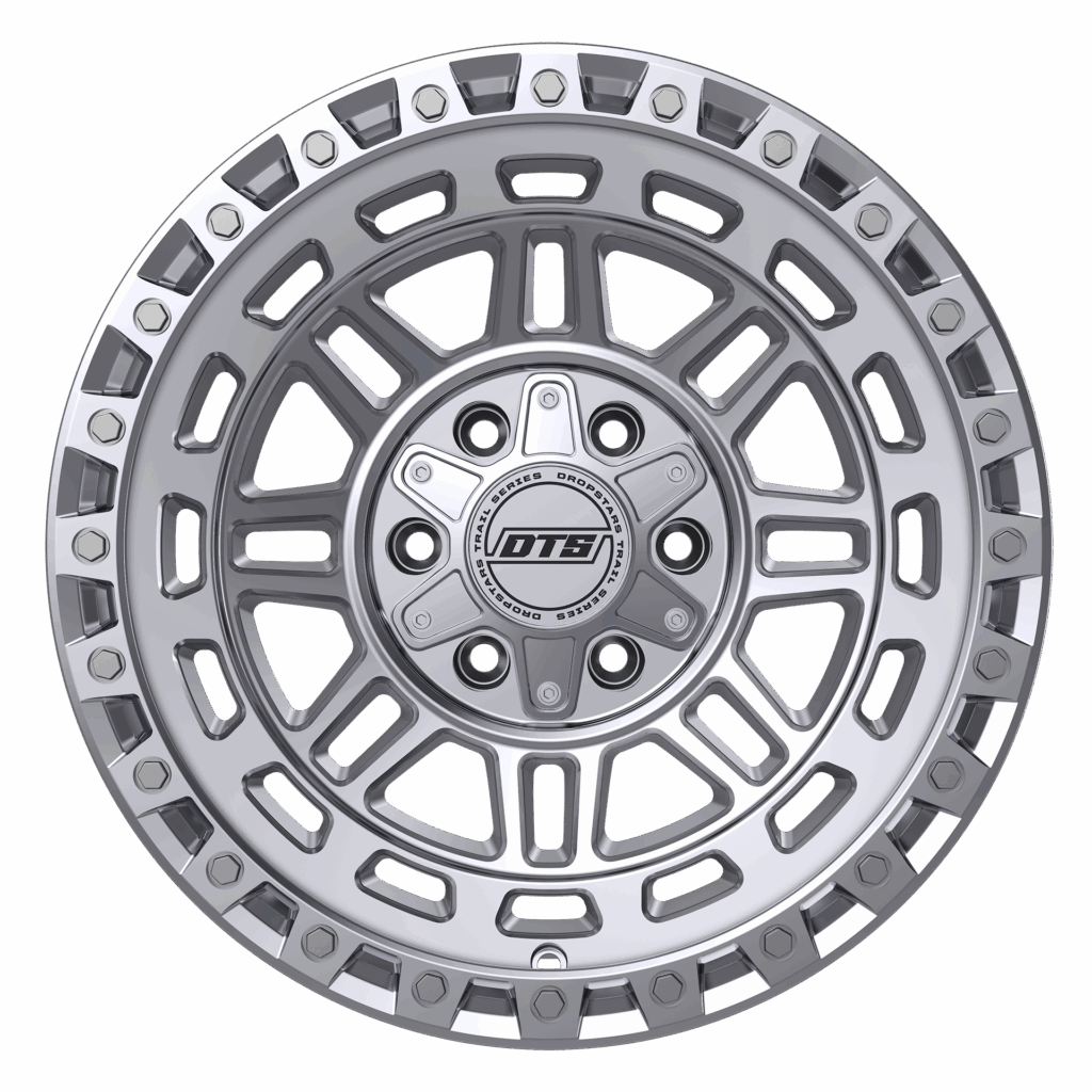 DROPSTAR TRAIL SERIES 603MS WHEELS 5X5.0(127) & 5X5.5(139.7) - MACHINED SILVER