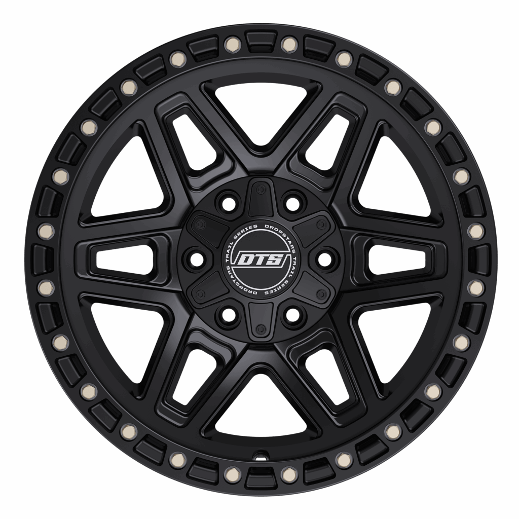 Dropstars Trail Series 602SB 18x9 Cast Aluminum Wheel with 5x5.00/5x5.50 Bolt Pattern and -12 Offset