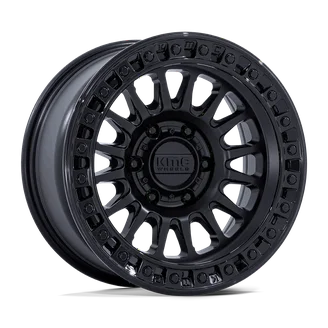 KMC IMS 18x9 Matte Black with Gloss Black Lip Wheel - 5x127 Bolt Pattern +18 Offset