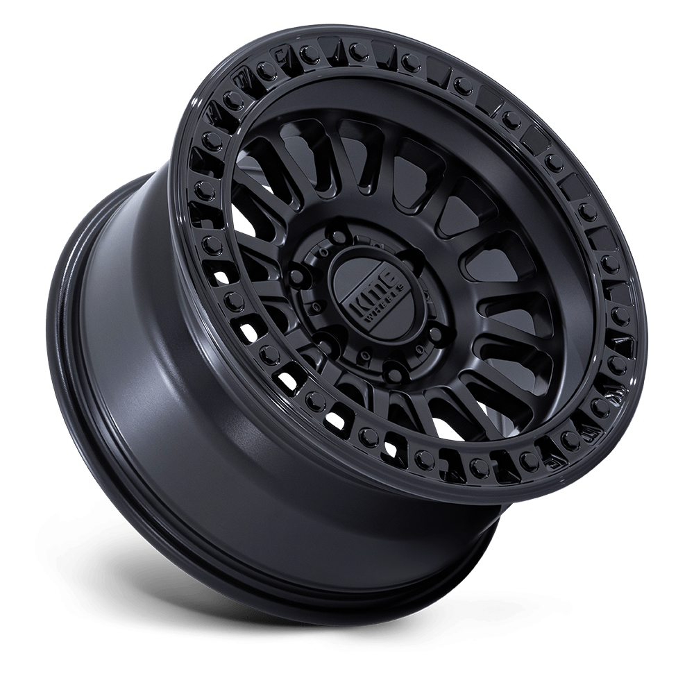 KMC IMS 18x9 Matte Black with Gloss Black Lip Wheel - 5x127 Bolt Pattern +18 Offset
