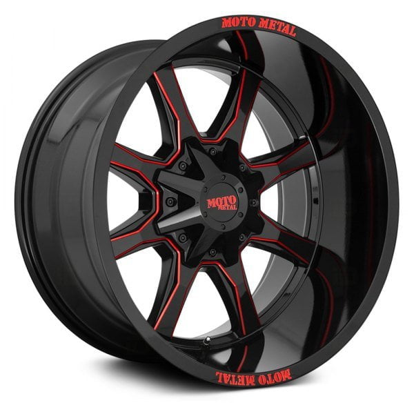 20X10 MOTO METAL MO970 WHEELS 5X5.5(139.7) & 5X5(127), -24 Offset - Set of 5